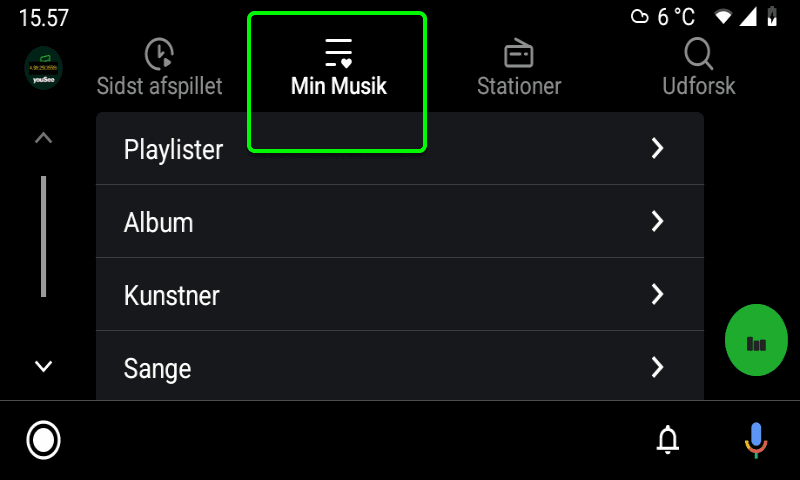 Find dine favoritter under Min Musik