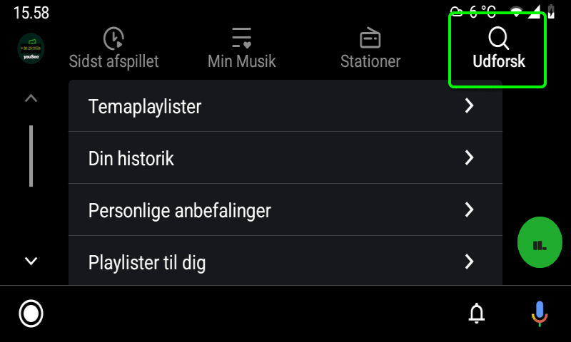 Find genre og anbefalinger under Udforsk